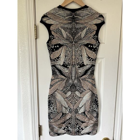 Alexander McQueenDragonfly Intarsia Dress Wool Mini Dress Small - Picture 7 of 9